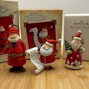 Hallmark Keepsake Santa Ornament Trio Kris Kringle, So Much to Do! & St. Nick